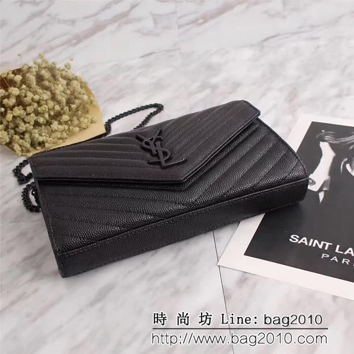 YSL聖羅蘭 爆款 魚子醬牛皮鏈條小包 可當手包用 26801 YAS1031